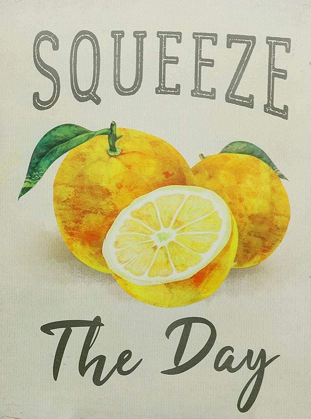Home Bar And Coffee - Starotore Squeeze The Day Letrero Metálico