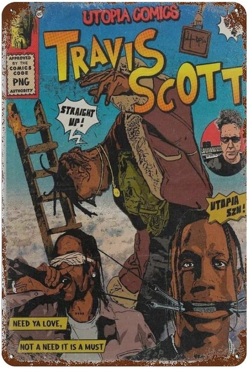 Home Bar Setup - Pósters de Travis Scott, Letrero Metálico