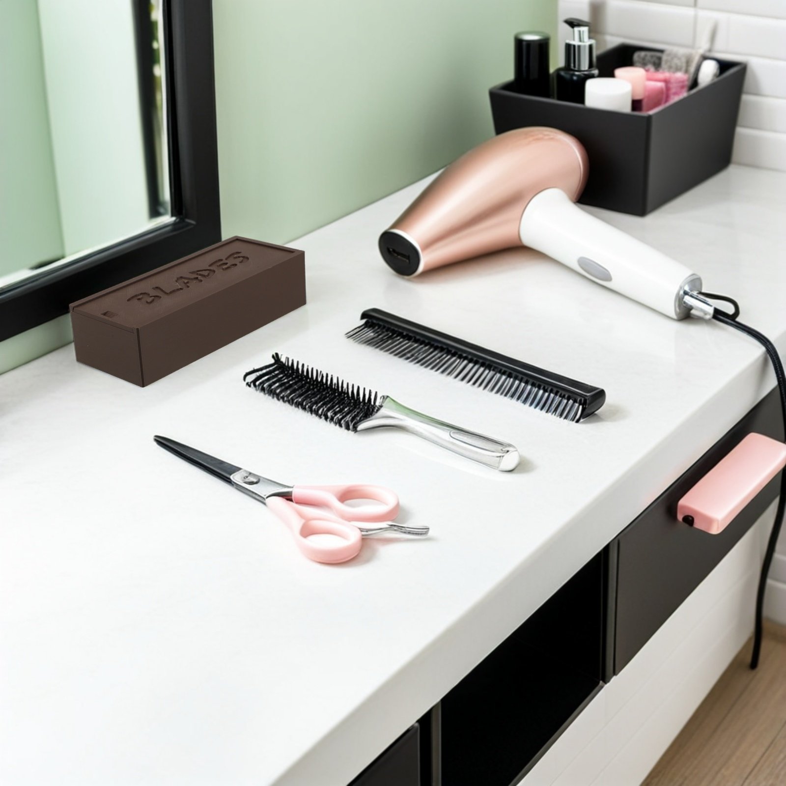 Home Barber - Estuche de almacenamiento para cuchillas de