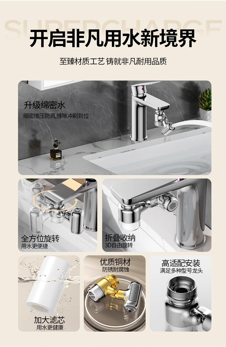 Nuevo Metal 1440 ° Adaptador d - Home Bar Sink reseña y precio