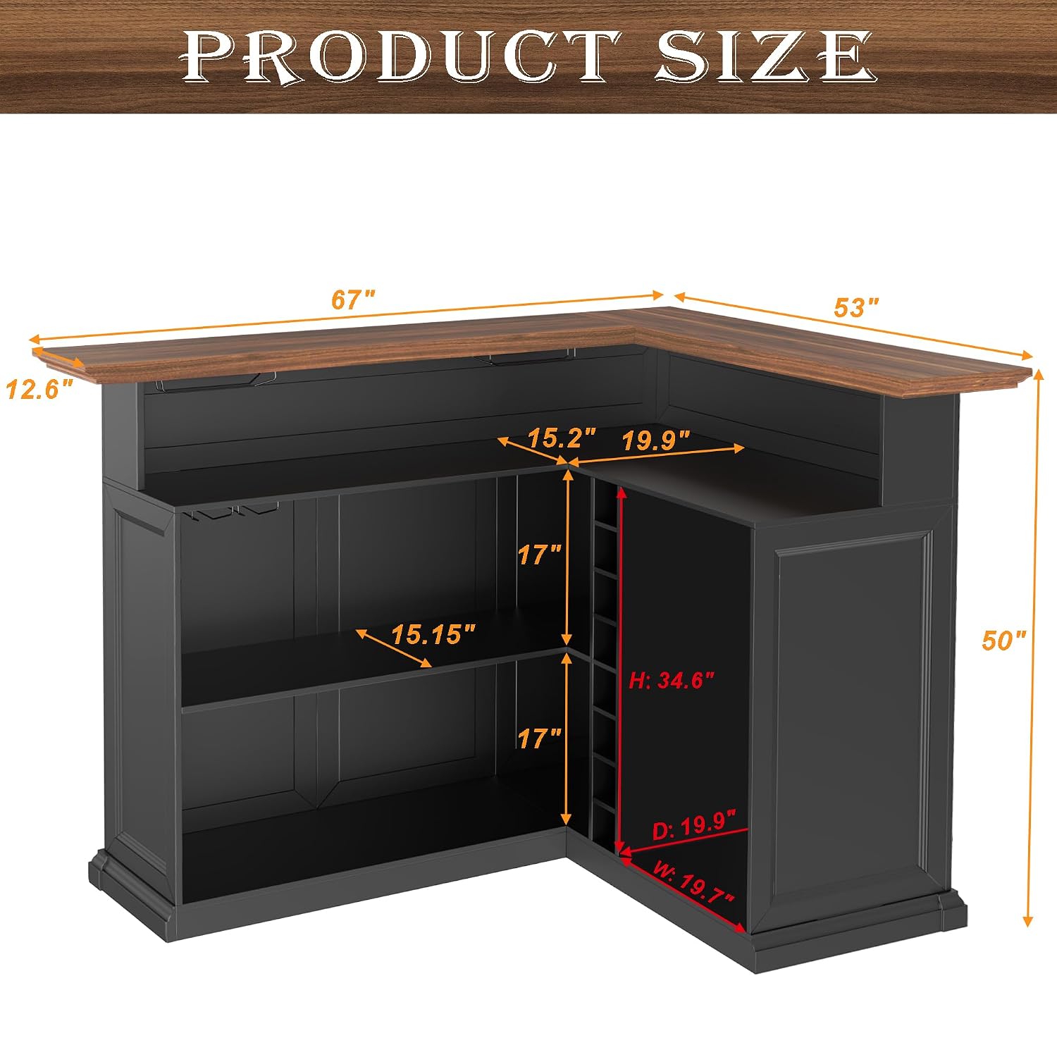 Mueble Bar en Forma de L con E - Home Bar Setup reseña y precio